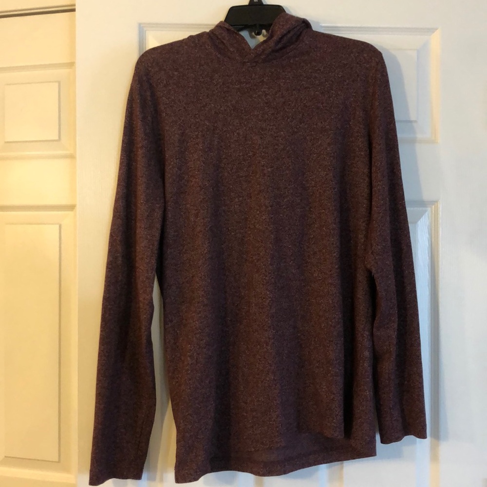 Burgundy Light Weight Long Sleeve Hoodie